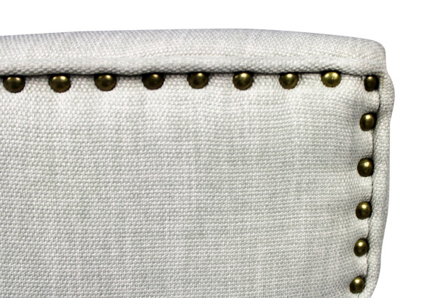 Benedict 7-Piece Dining Set, 58&amp;quot; Round Dining Table And 6 Ivory Linen ... pertaining to A Closer Look At The Benedict 7-Piece Dining Set Functionality And Elegance