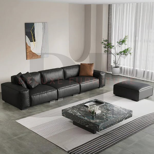 Black Leather Sectional Sofa - Berlin - Deluxe Furniture inside Designing with the Vantage Black Leather Sectional Understanding its Form Nook Versatility