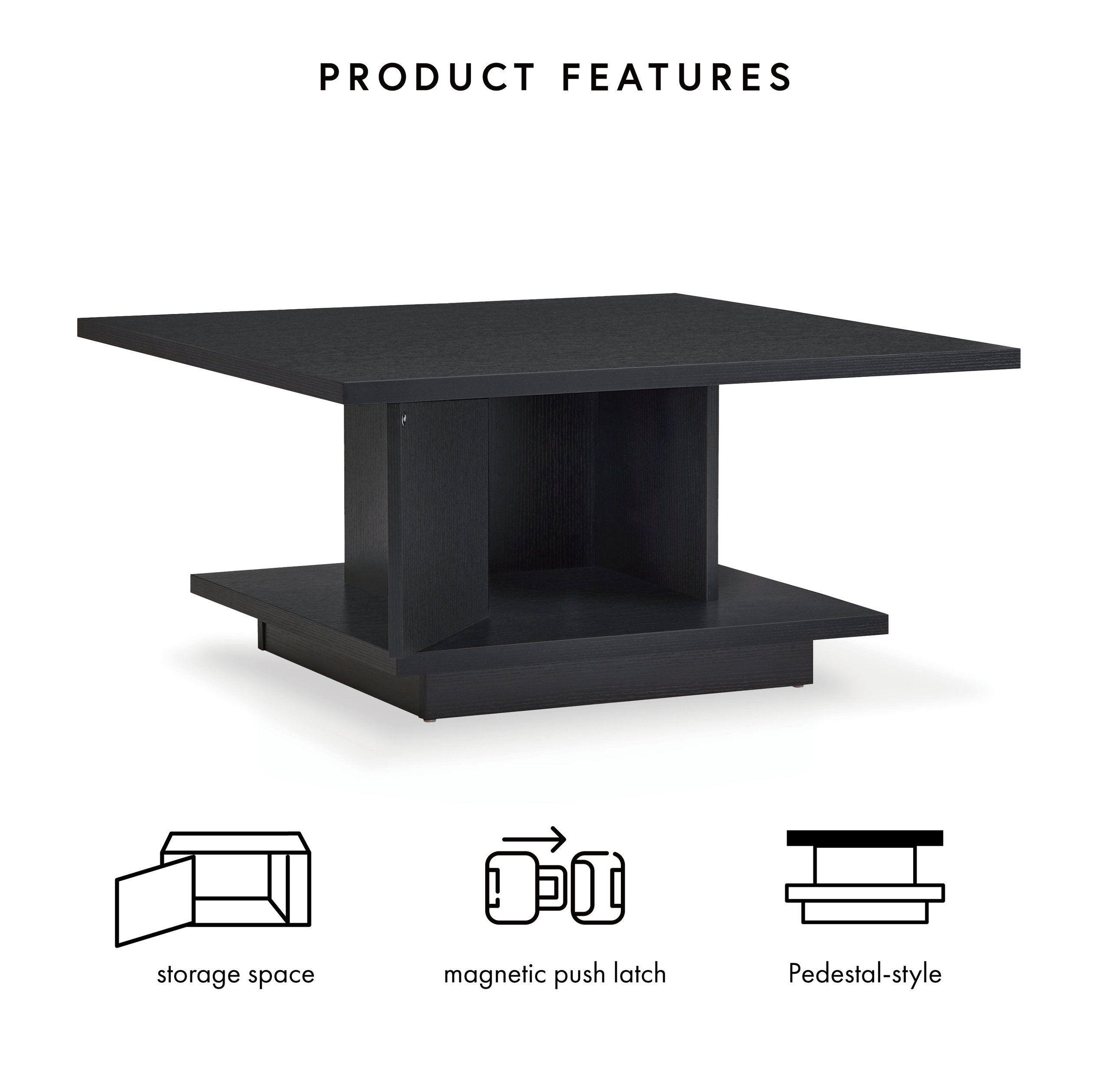 Boa Vista 31&amp;amp;Quot; Square Coffee Table With Shelf And Hidden Cabinet ... throughout Boa Vista 31&amp;quot; Square Coffee Table With Shelf, Hidden Cabinet, Gingko/Light Maple