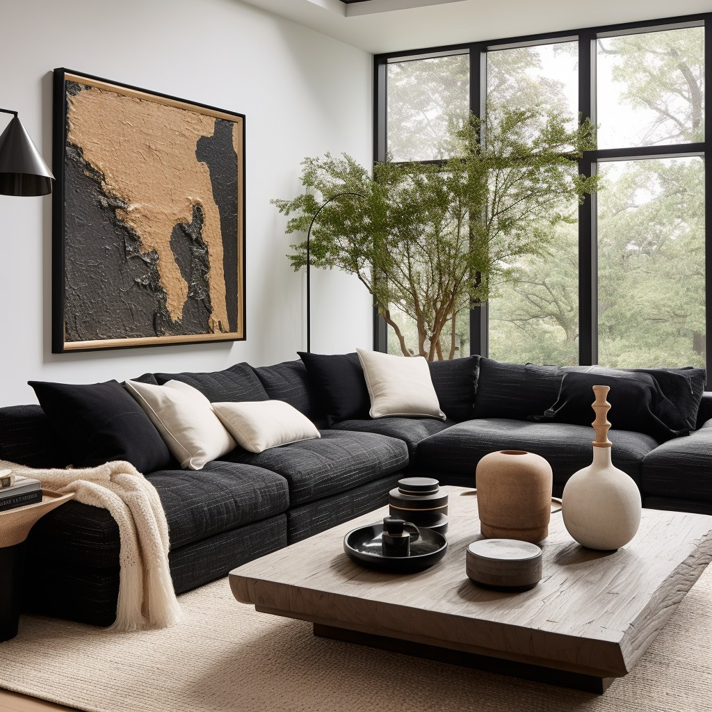 Decorating Ideas for Your Maklaine Black Boucle Modular Sectional