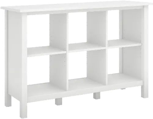 Broadview Pure White 6 Cube Storage Bookcase -... | Rc Willey | Cube ... within Broadview 6 Cube Organizer In Classic Black - Engineered Wood