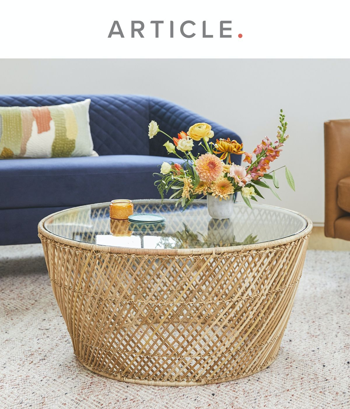 Catta Natural Coffee Table | Wicker Coffee Table, Coffee Table, Natural ... for Catta 30&amp;quot; Round Wood Coffee Table Light Brown