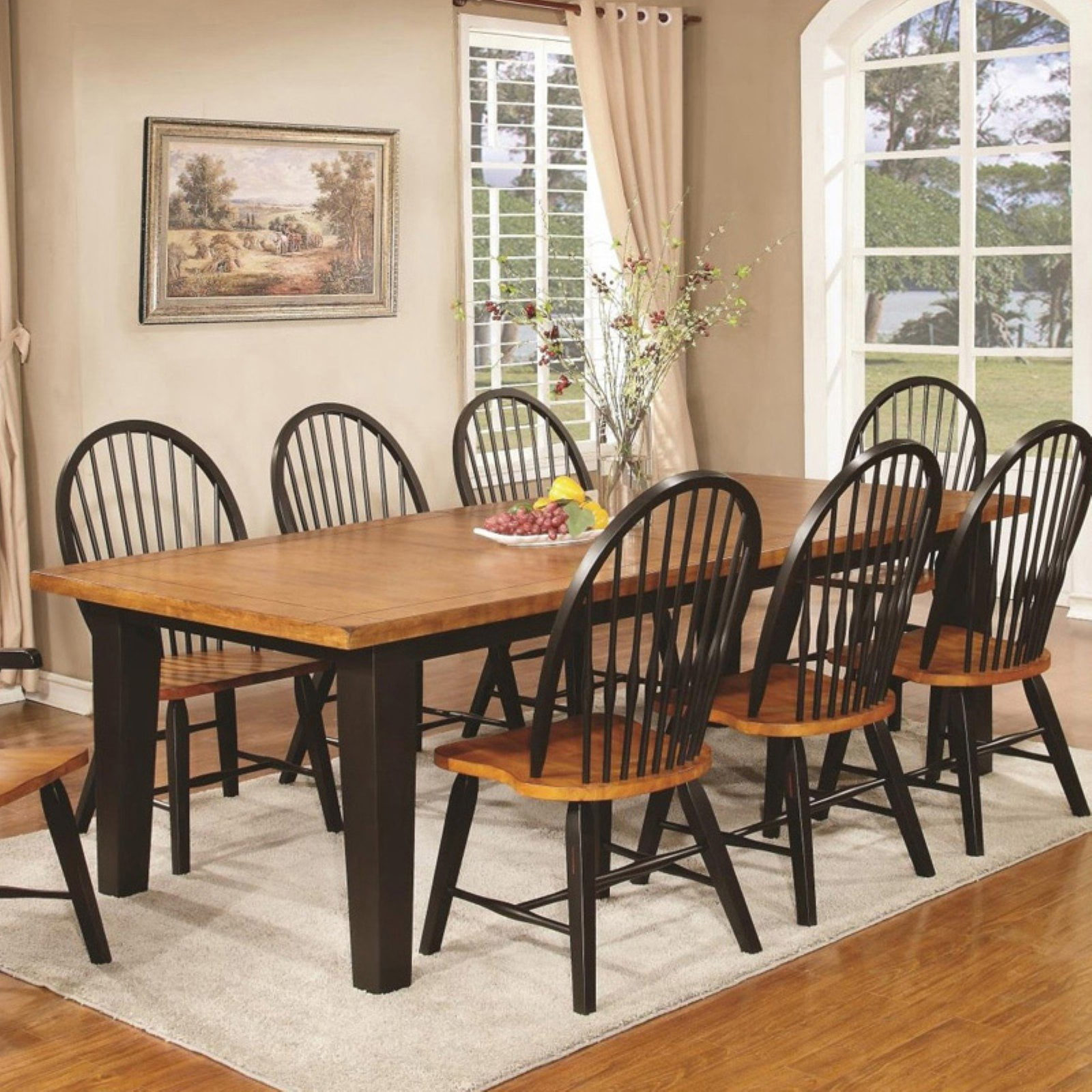 Chelsea Home Avon Dining Table - Walmart.com with regard to 7-Piece Avon Dining Table Featuring Leaf And 6 Upholstered Seat Chairs