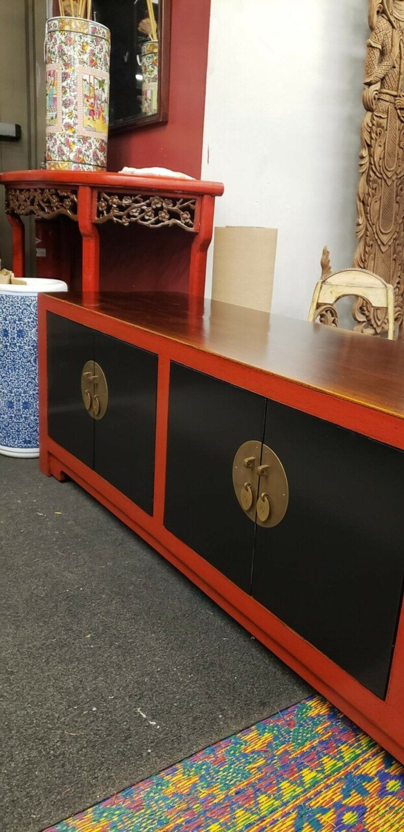 Chinese Low Boy Shanxi 6 Door Low Buffet - Etsy throughout Chinese Low Boy Shanxi 6 Door Low Buffet