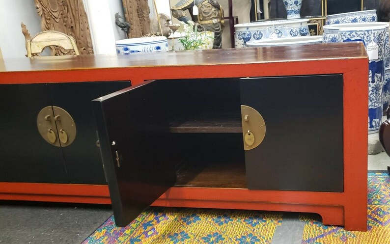 Chinese Low Boy Shanxi 6 Door Low Buffet - Etsy with regard to Understanding the History and Design of Shanxi Low Boy Buffets