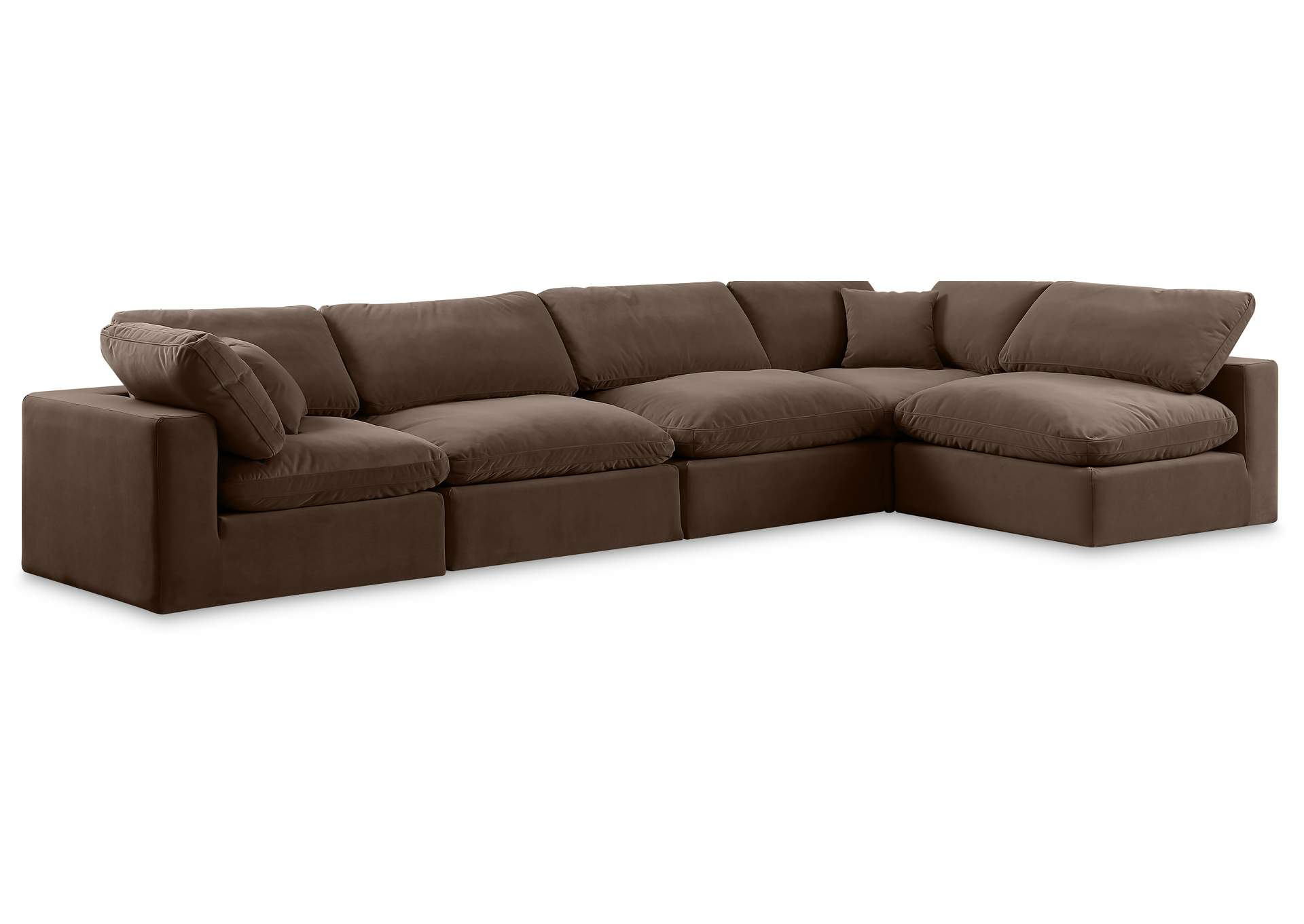 Comfy Brown Velvet Modular Sectional with regard to Achieving Stylish Comfort with the Brown Arc Velvet Modular Sectional