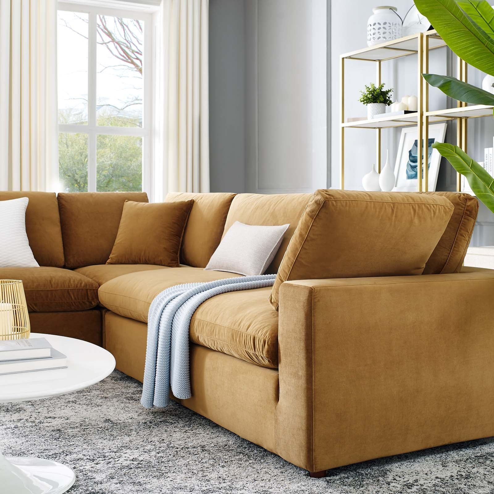 How to Style and Maintain Your Down-Stuffed Velvet Sectional