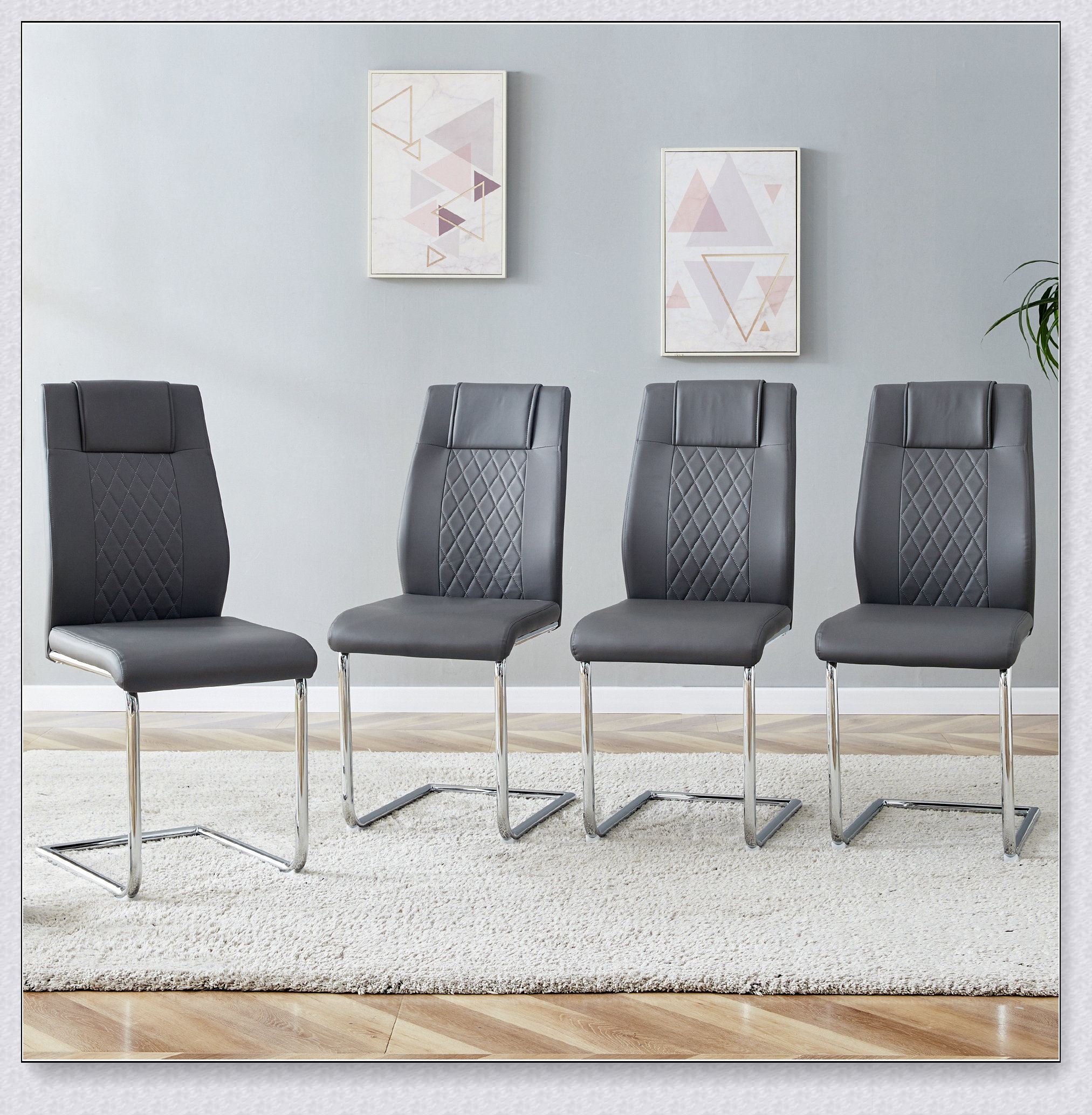 Corrigan Studio® Modern Dining Chairs With Faux Leather Padded Seat ... for Understanding the Benefits of Padded Seating for Dining Comfort
