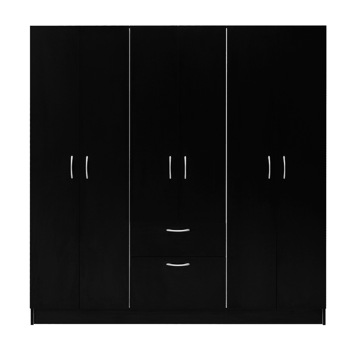 Cosotower Six Doors Armoire Maya, Bedroom, Black / White - Walmart.com with regard to Kibo 6 Doors Armoire - Black/White