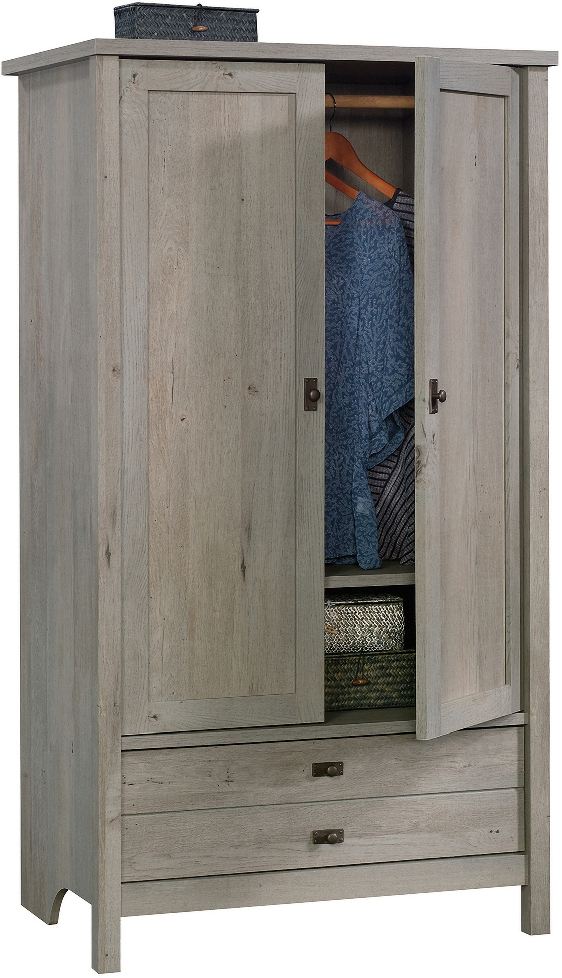Discover the Charm of the Sauder Cottage Road Armoire in Mystic Oak