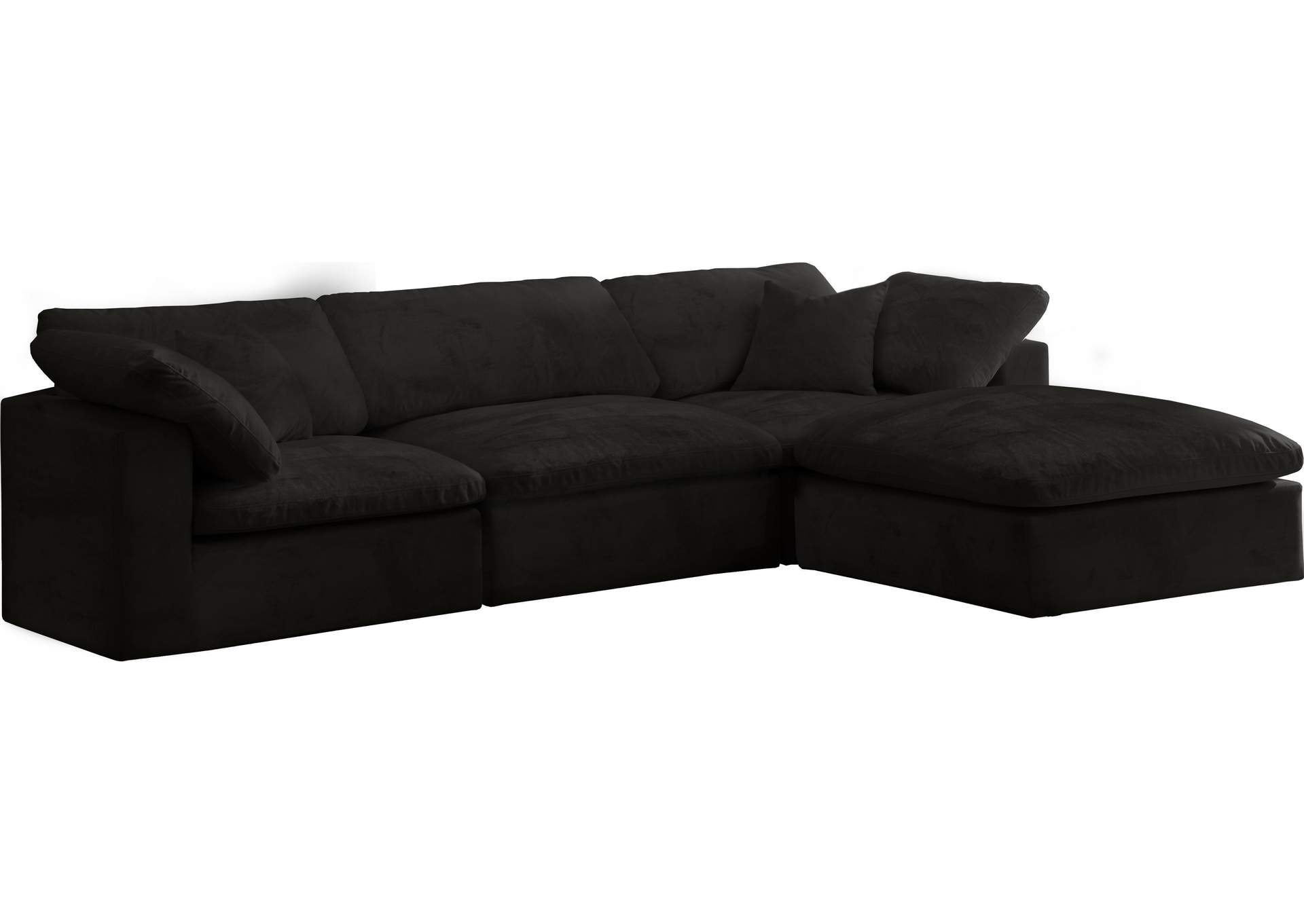 Cozy Black Velvet Comfort Modular Sectional inside Achieving Chic Comfort A Guide to Black Bouclé Sectional Styling