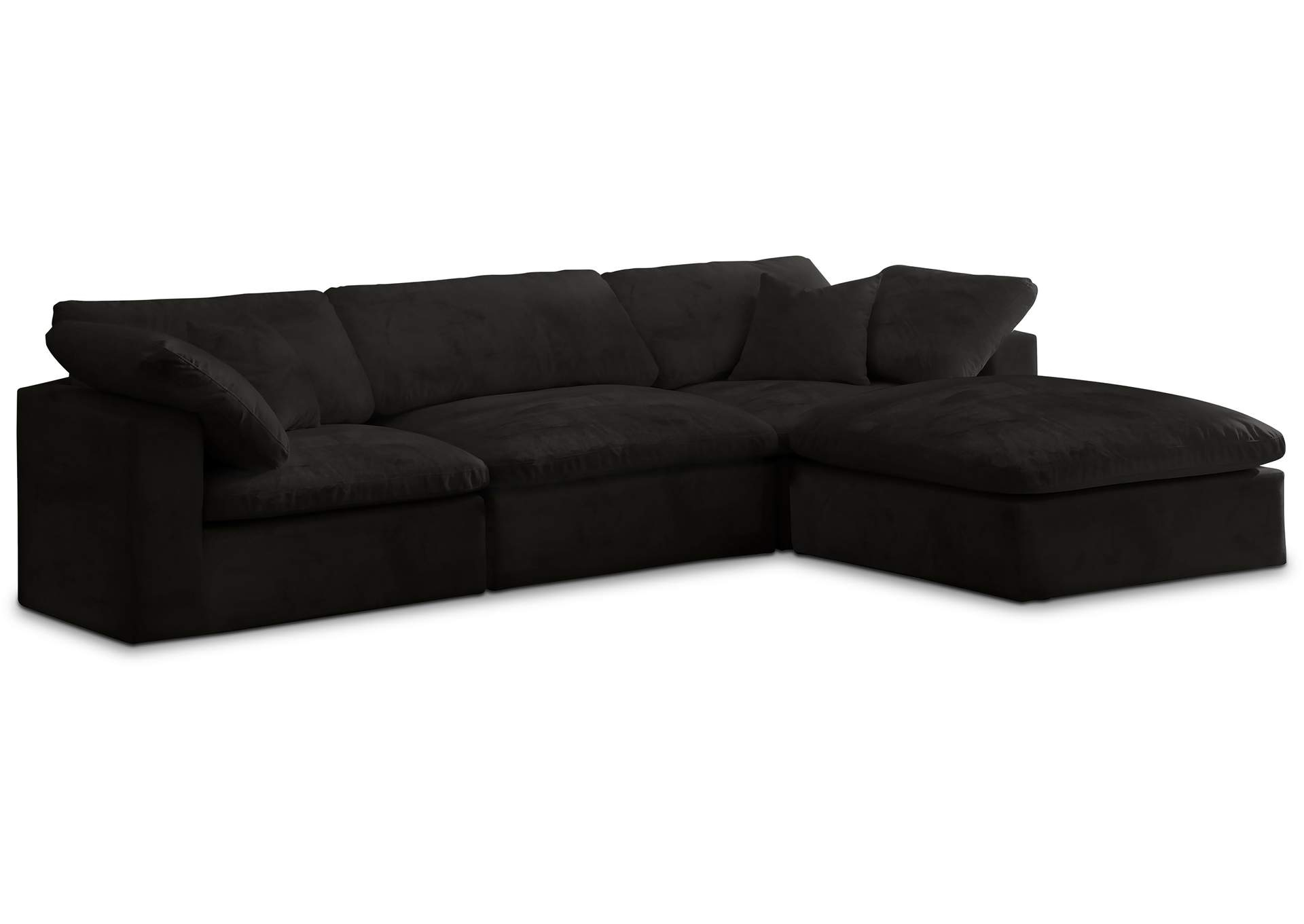 Cozy Black Velvet Comfort Modular Sectional pertaining to Unveiling the Arc Velvet Sectional The Art of Black Modular Comfort