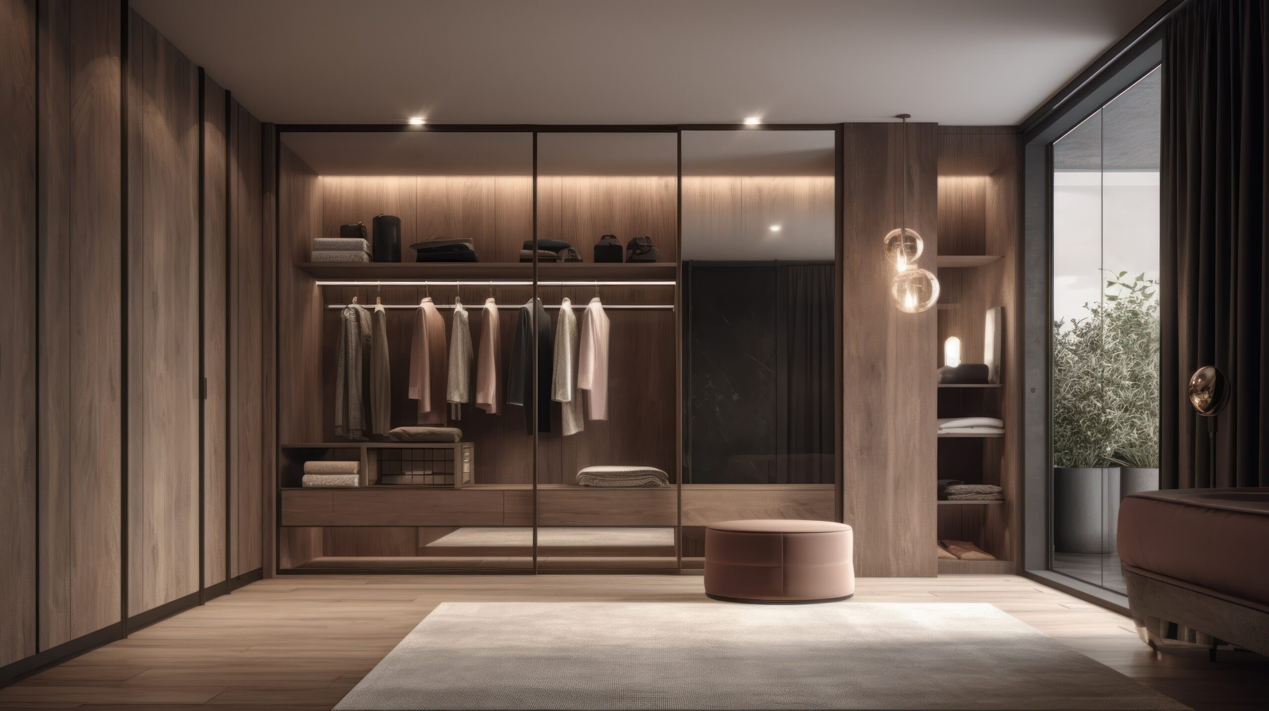 Craft Wardrobe: Custom Sliding Door Wardrobes London pertaining to Modern Solid Wood Wardrobe With Arched Door, Chocolate Mousse