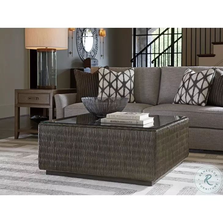 A Closer Look at the Seawatch Woven Cocktail Table with Tempered Glass