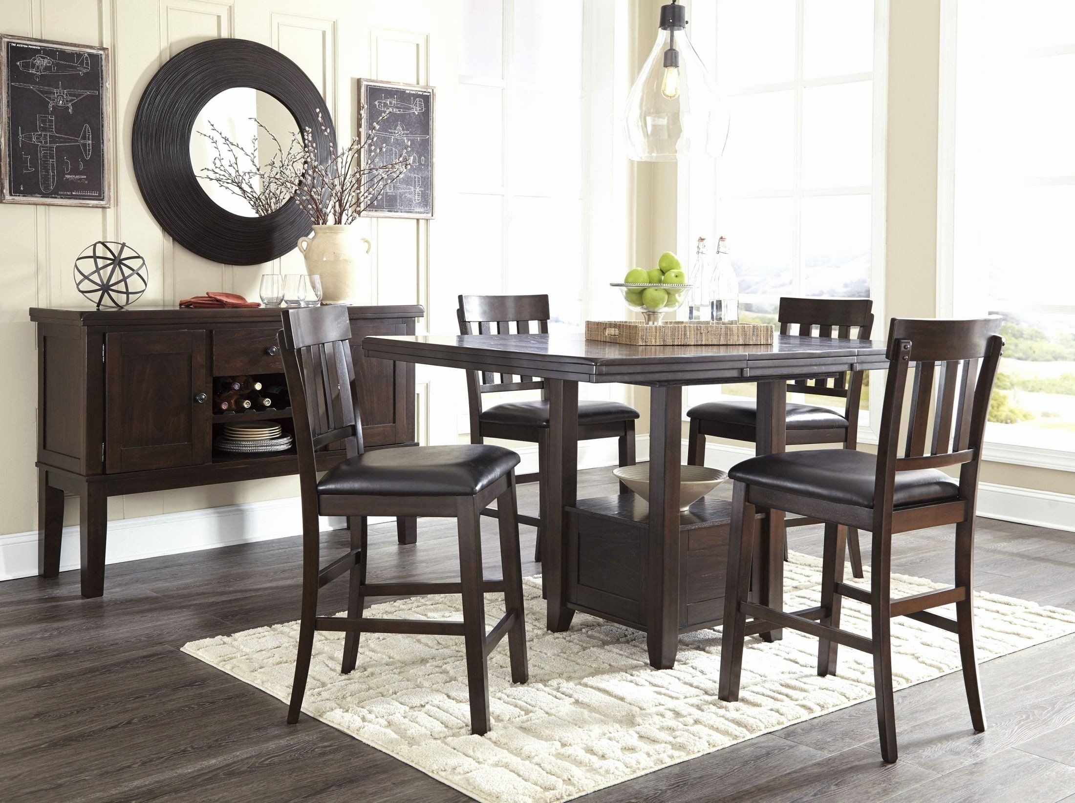 Transform Your Dining Space with the Avery Modern Dark Brown Faux Leather Set