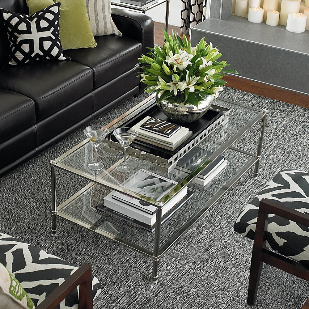 Decorating Your Glass Coffee Table: A Guide - Coffee Table Decor pertaining to Pemberly Row Glass Coffee Table In White
