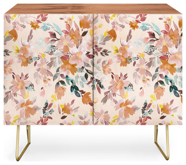 Deny Design Alisa Galitsyna Pastel Wildflowers Credenza - Contemporary ... throughout Unveiling the Deny Designs Floralista Credenza A Designer&amp;#039;s Perspective
