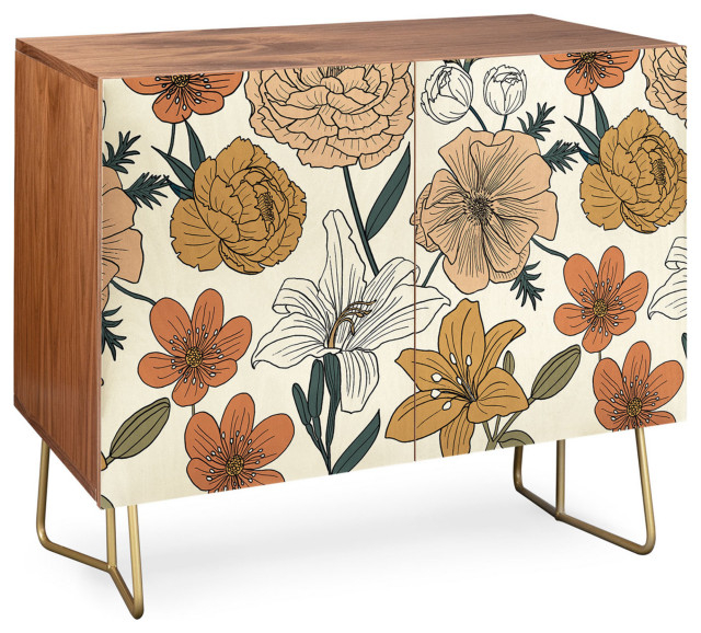 Deny Design Ninola Design Countryside Fresh Flowers Credenza ... for Unveiling the Deny Designs Floralista Credenza A Designer&amp;#039;s Perspective