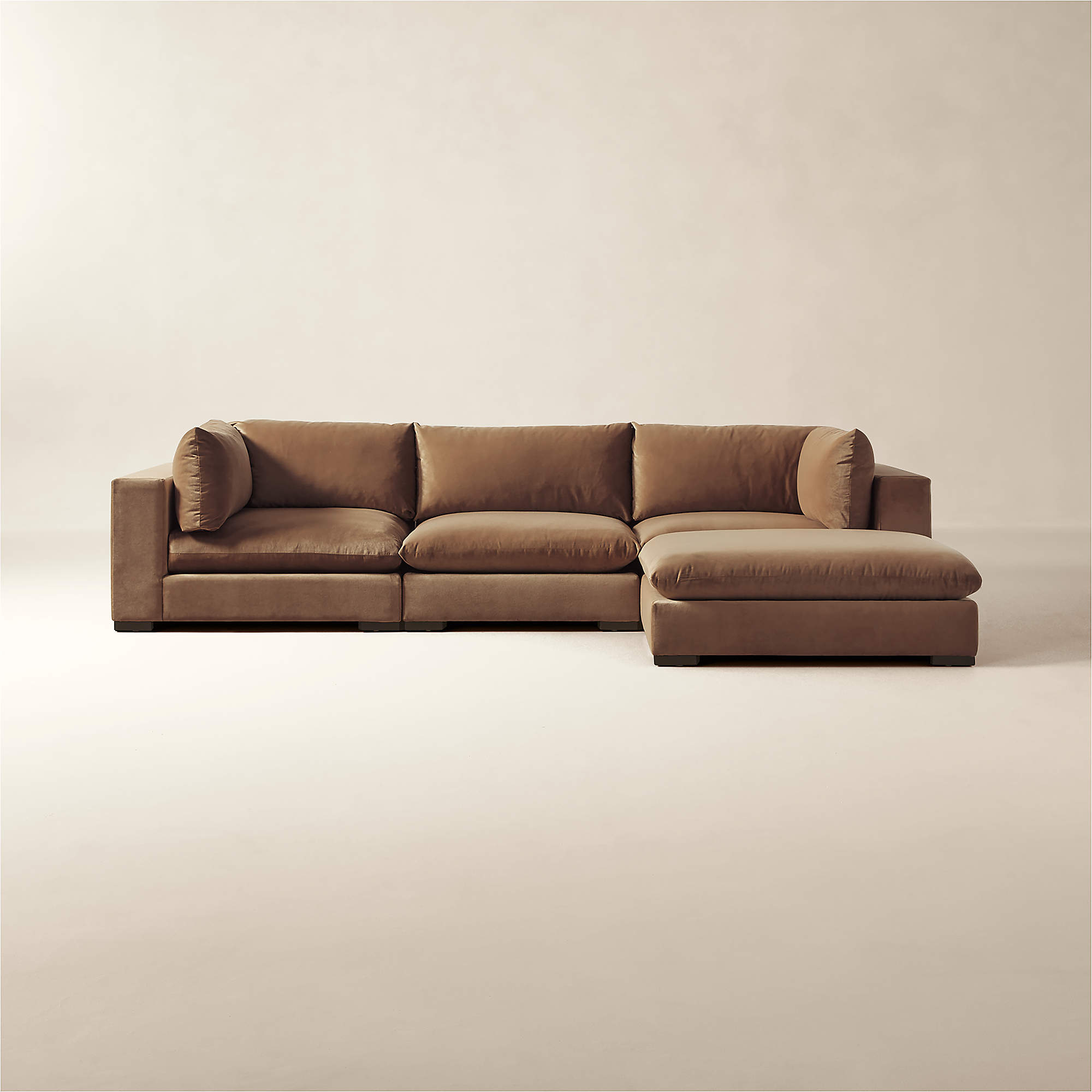 Achieving Stylish Comfort with the Brown Arc Velvet Modular Sectional