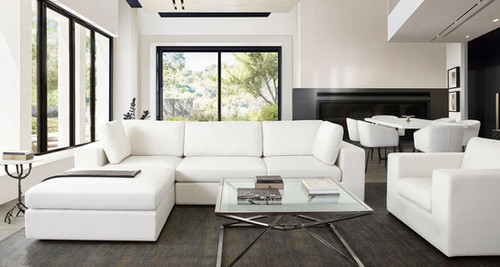 Diamond Sofa Muse White 4Pc Modular Reversible Chaise Sectional | Euroclassicfurniture within Muse 4Pc Modular Reversible Chaise Sectional