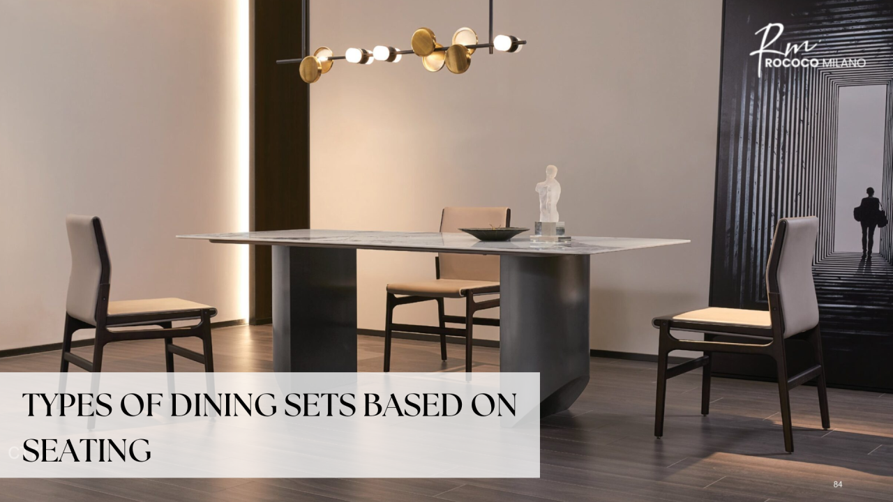 Dining Table Set: Style Your Dining Space | Rococo Milano throughout East West Furniture Milan 7-Piece Wood Table And Dining Chairs In Mahogany