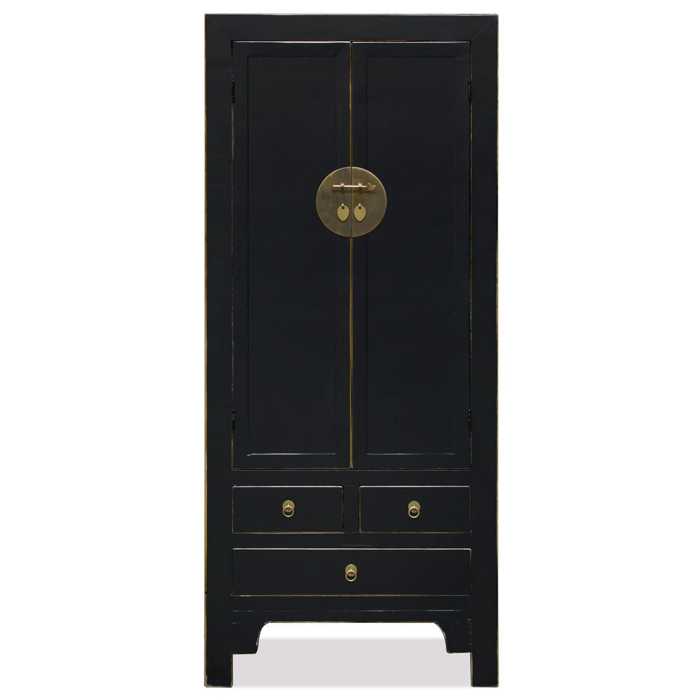 A Collector's Perspective on Distressed Black Elmwood Ming Armoires