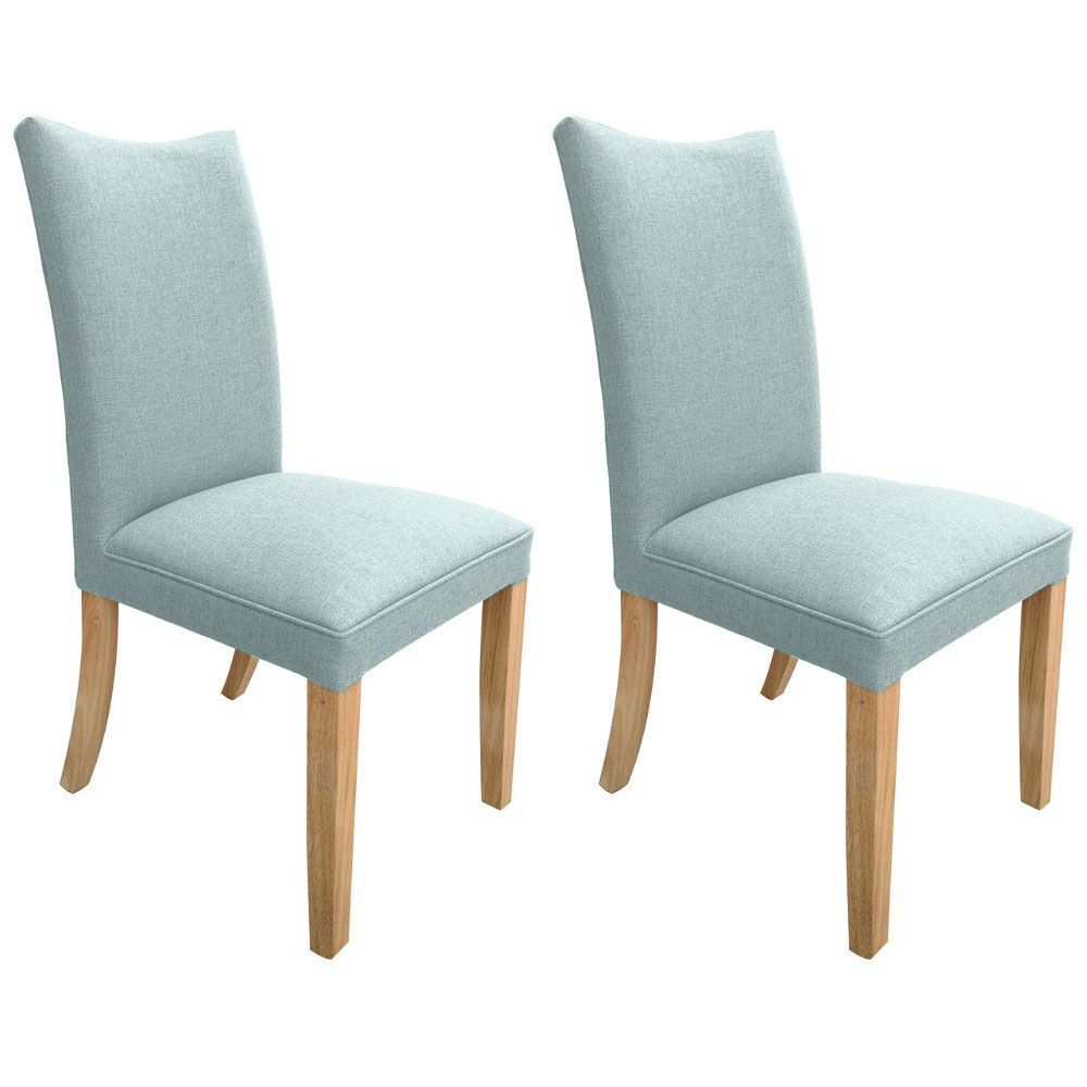 Duck Egg Blue Dining Table Upholstered Fabric Chairs Www ... with Elise Dining Chair, Pale Blue