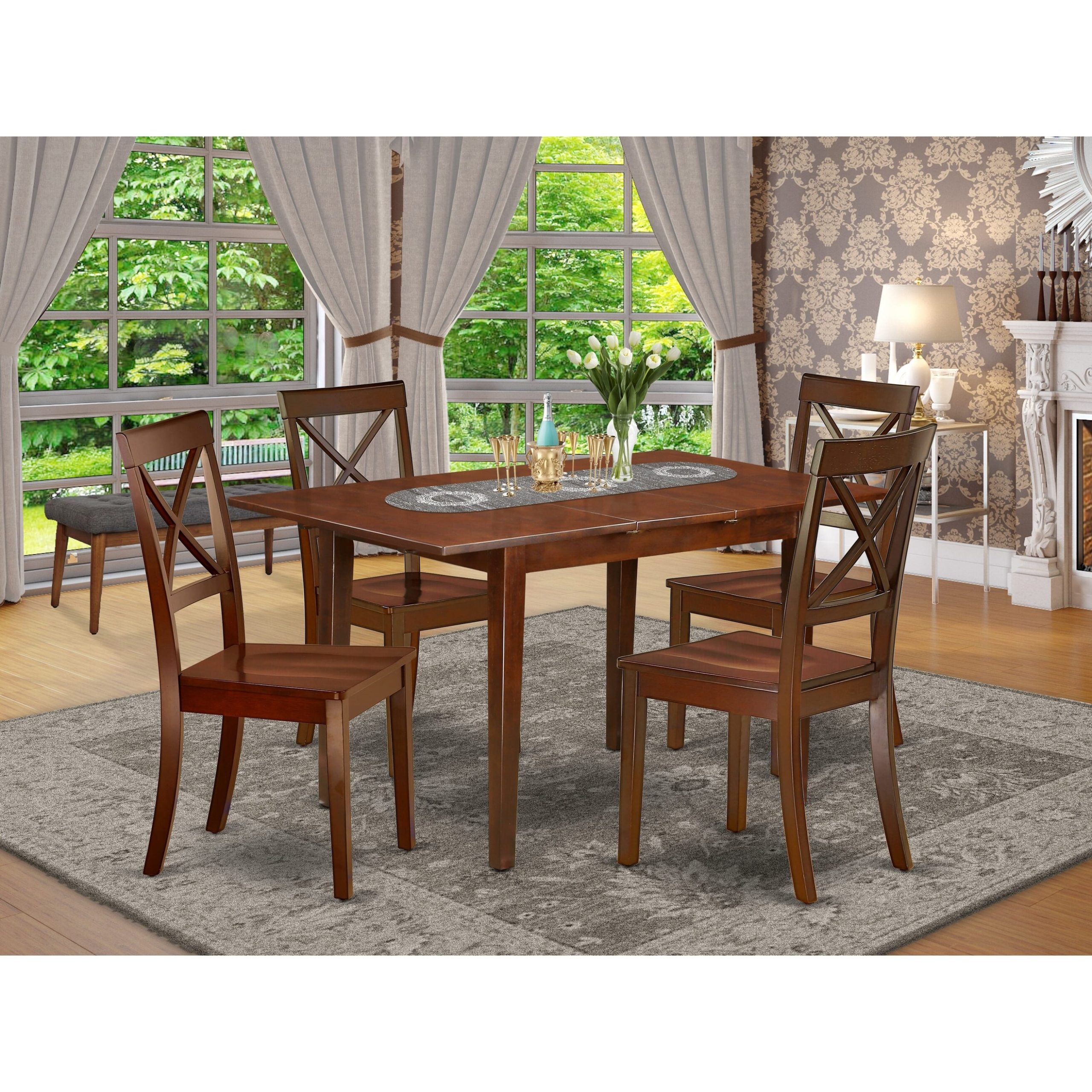 East West Furniture Dining Room Furniture Set Includes A Rectangle ... for Understanding the Details of the East West Furniture Weston Set