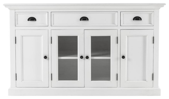 Elegant White Farmhouse Buffet, The Timeless Charm, Belen Kox - Transitional - Buffets And ... in Elegant White Farmhouse Buffet, The Timeless Charm, Belen Kox