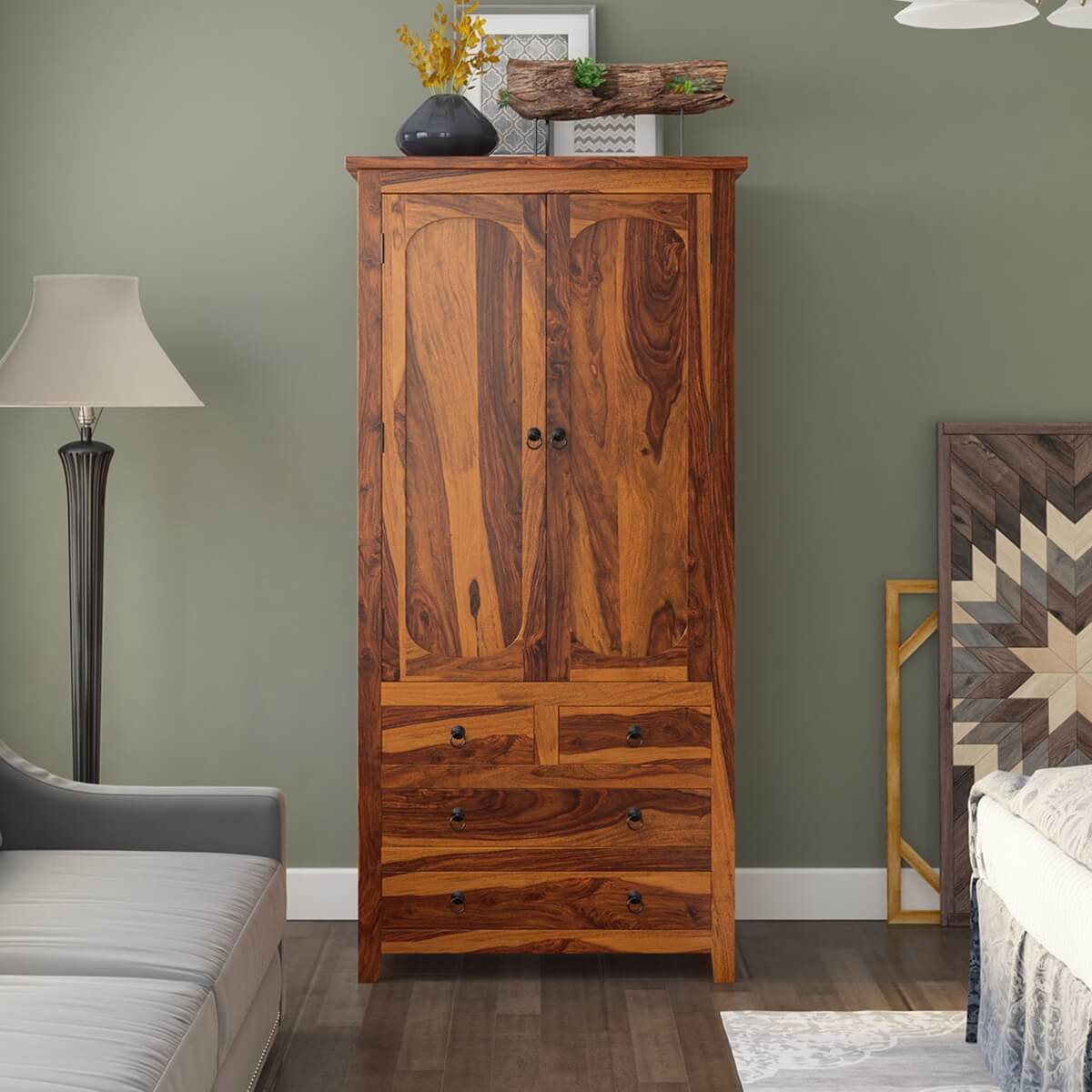 Embracing Rustic Elegance with a Solid Wood Wardrobe