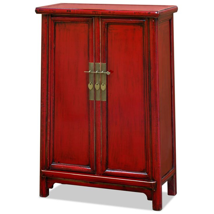 Elmwood Distressed Red Ming Chinese Cabinet, By China Furniture And ... inside Distressed Elmwood Chinese Ming Wedding Armoire, Distressed Red