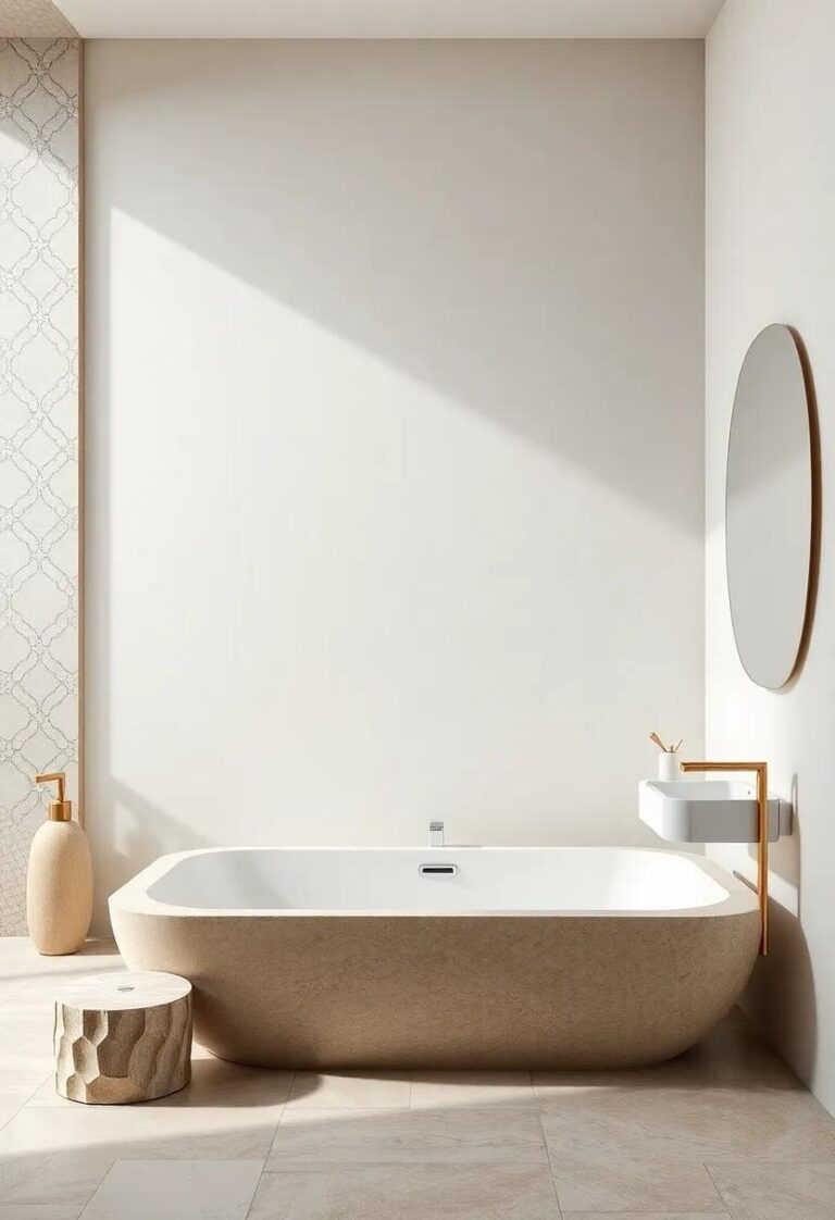 Embracing Tranquility: Japandi Bathrooms Infused With Natural Stone ... inside The Quiet Luxury Of Serene Stone Bedroom Ft Soft Neutrals And Organic Textures