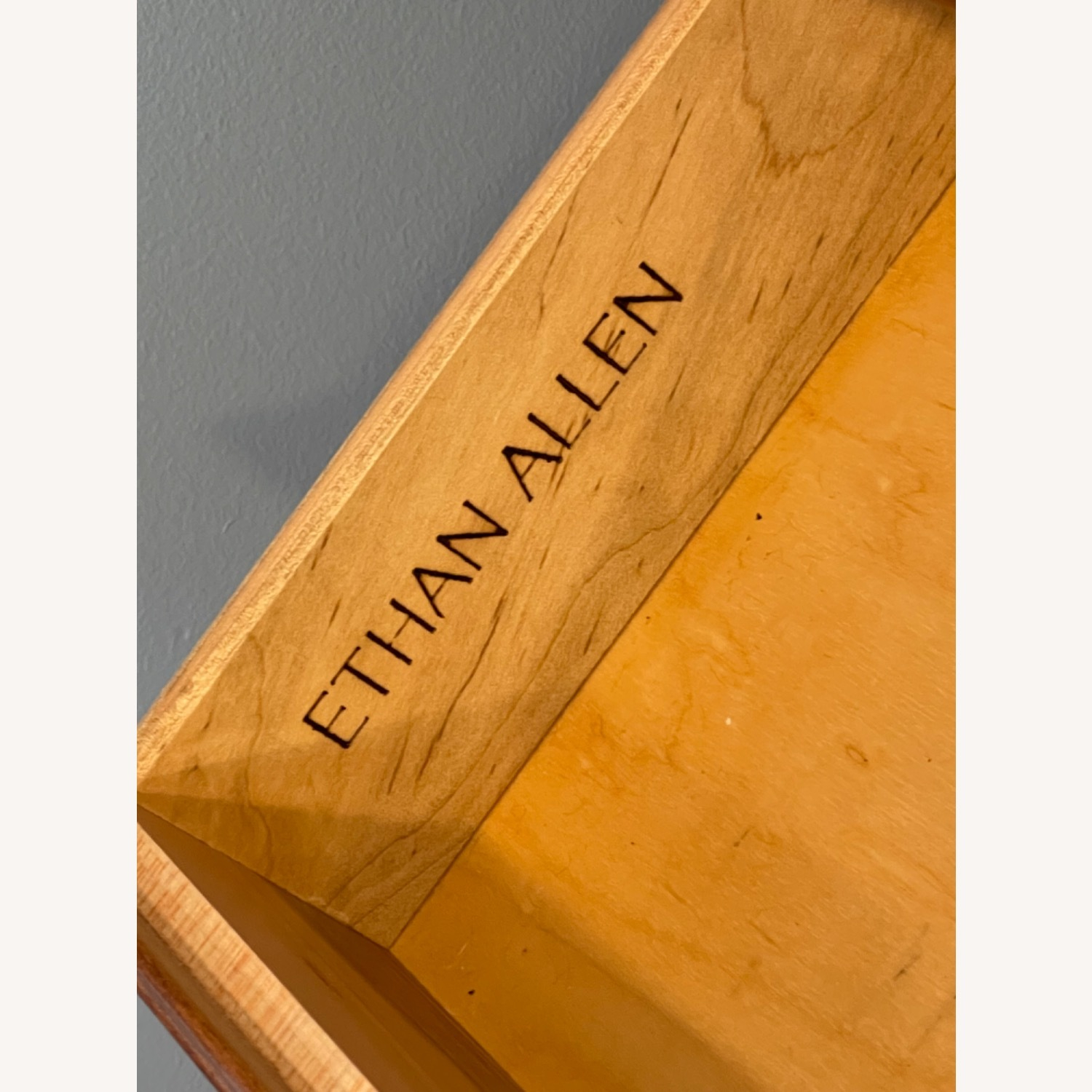 Ethan Allen Solid Wood Desk - Aptdeco pertaining to