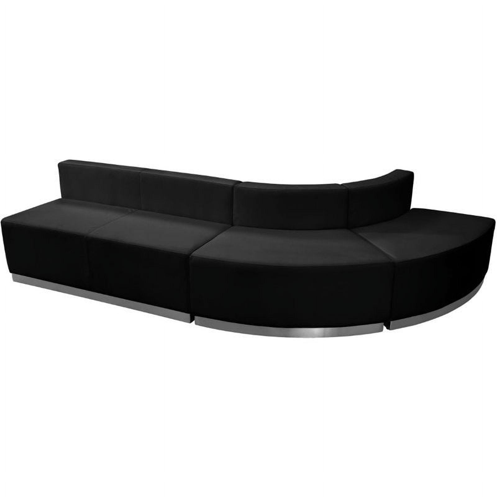 Flash Furniture Hercules Alon 3 Piece Reception Seating In Black ... throughout The Practical Elegance of Black Reception Seating A Look at Flash Furniture&amp;#039;s Hercules Alon