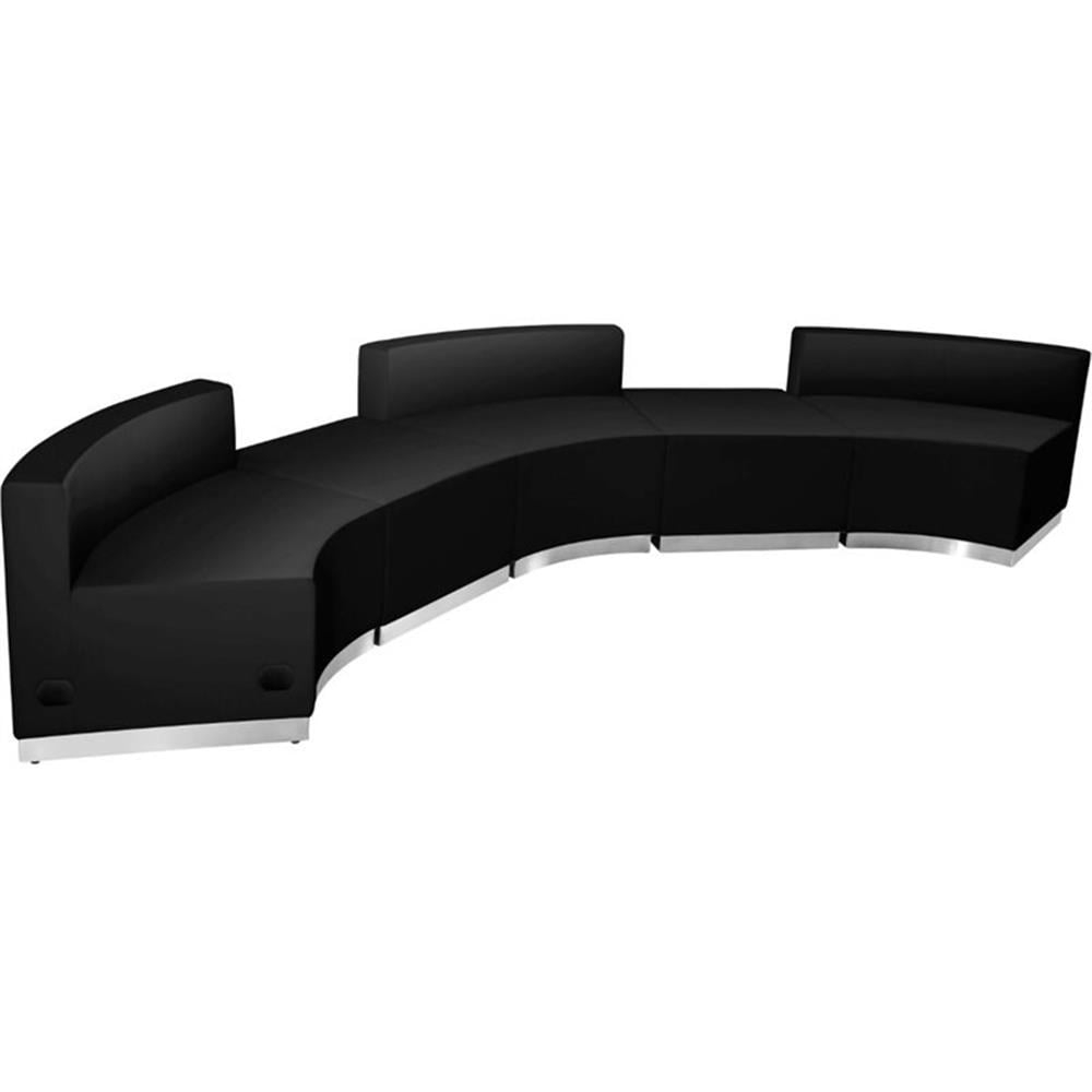 Flash Furniture Hercules Alon 5 Piece Reception Seating In Black ... within The Practical Elegance of Black Reception Seating A Look at Flash Furniture&amp;#039;s Hercules Alon