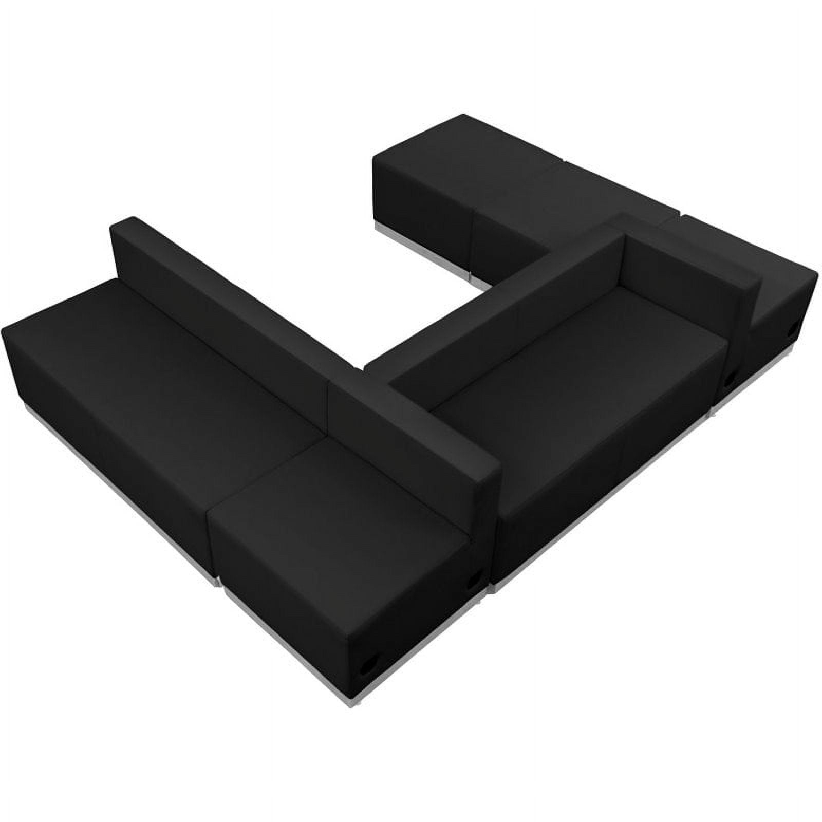 Flash Furniture Hercules Alon 6 Piece Reception Seating In Black ... for The Practical Elegance of Black Reception Seating A Look at Flash Furniture&amp;#039;s Hercules Alon