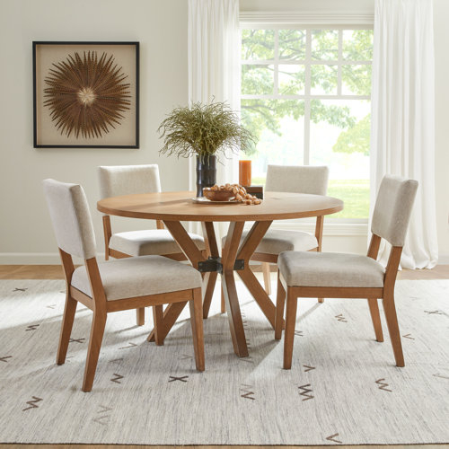 Flexsteel Millwork 5 Piece Round Dining Set | Wayfair for Hayden 5-Piece Round Dining Set
