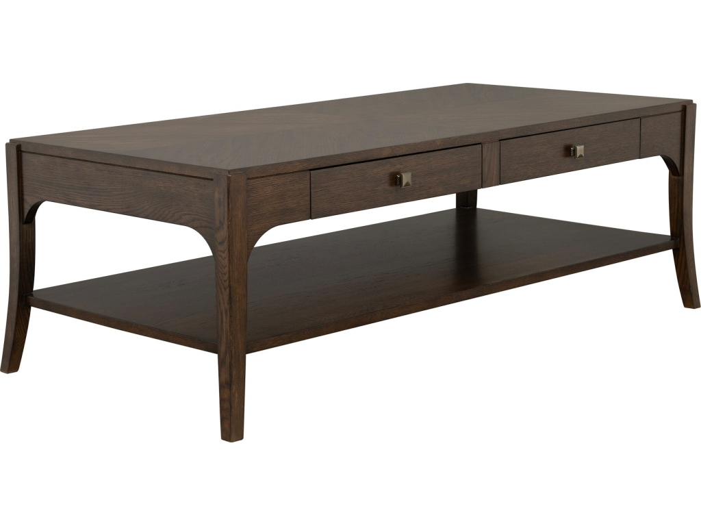 Flexsteel Sylvie Rectangular Coffee Table Furniture Living Room Tables intended for Picket House Furnishings Enrico Rectangular Coffee Table In Walnut
