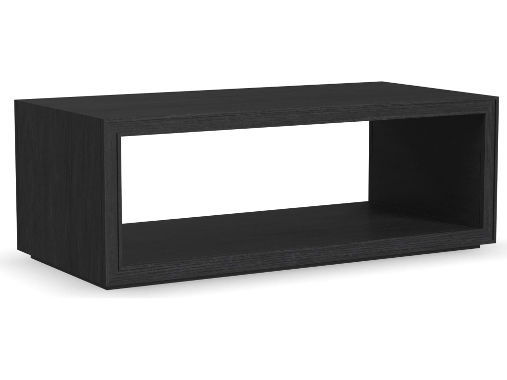 Flexsteel Waterfall Black Rectangular Coffee Table With Casters ... for Picket House Furnishings Enrico Rectangular Coffee Table In Walnut