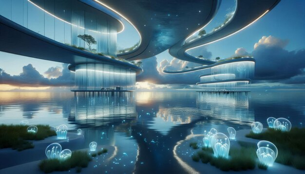 Futuristic Serenity Minimalist Architecture Meets Tranquil Seascape ... pertaining to Inside The Fusion Retreat Futuristic Design And Natural Materials