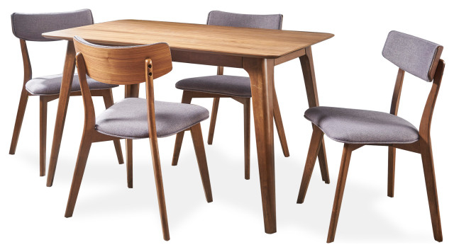 Gdf Studio 5-Piece Meanda Mid Century Wood Dining Set - Midcentury - Dining Sets - By Gdfstudio ... in The Enduring Appeal of the GDF Studio Meanda Mid Century Dining Set