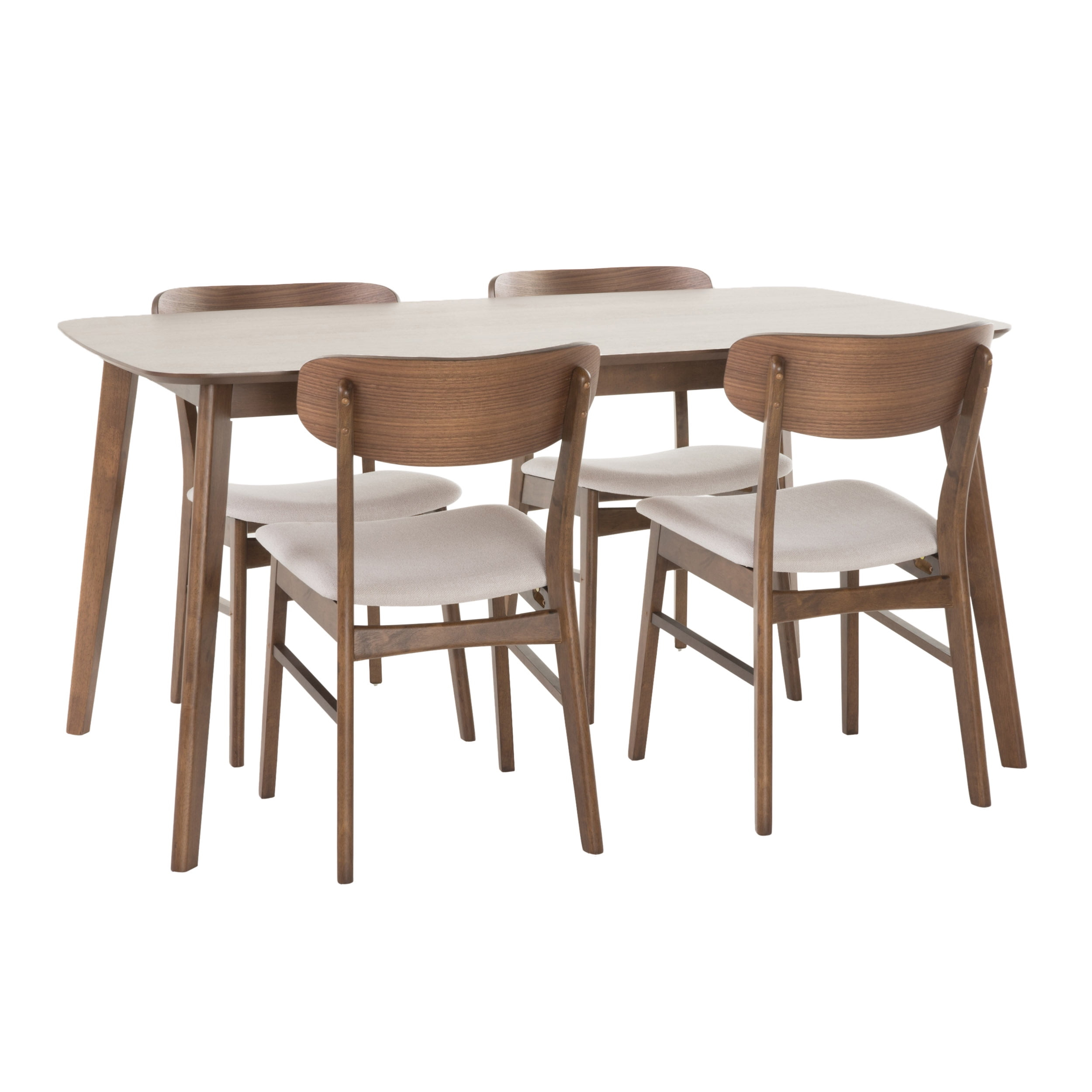 Gdf Studio Balfern Mid Century Modern Fabric Upholstered 5 Piece Dining ... for A Closer Look at the GDF Studio Modern Dining Set&amp;#039;s Style and Comfort
