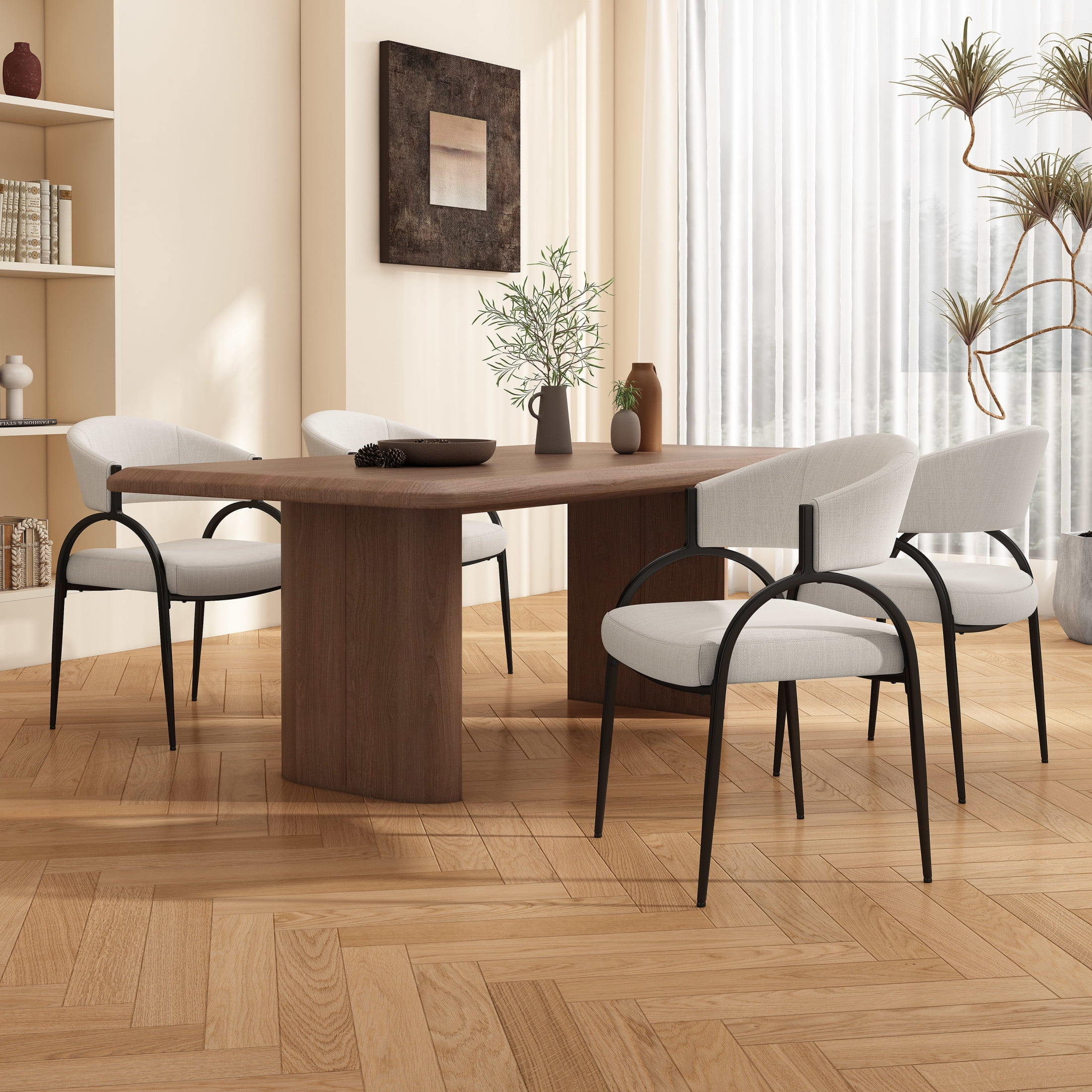 Gdf Studio Modern Upholstered Dining Chair With Metal Legs, Set Of 4 ... with regard to A Closer Look at the GDF Studio Modern Dining Set&amp;#039;s Style and Comfort