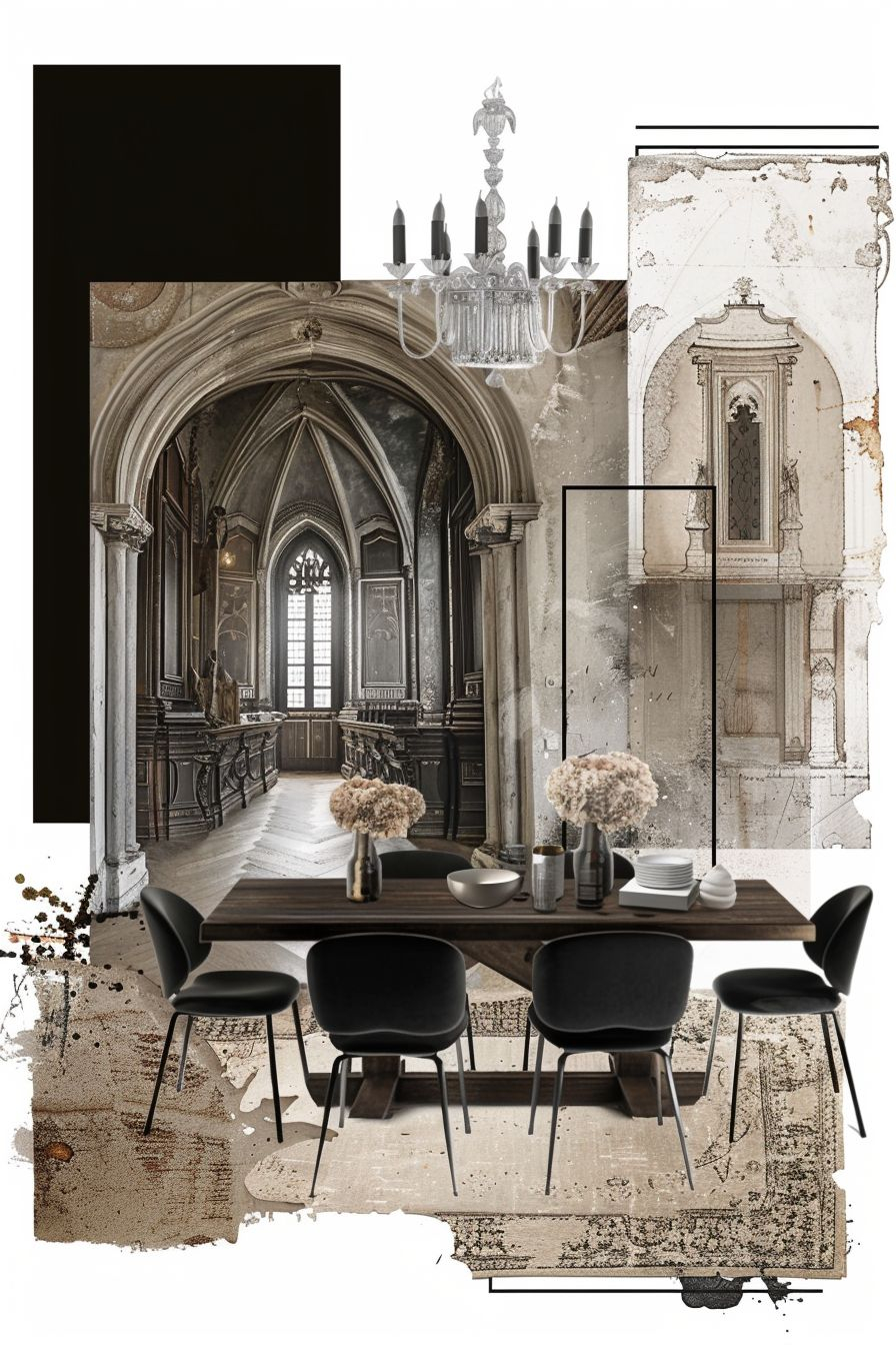 Gothic Dining Room: Dramatic Elegance &amp;amp; Timeless Charm regarding Timeless Charm Unlocking the Secrets to a Neoclassical Dining Space
