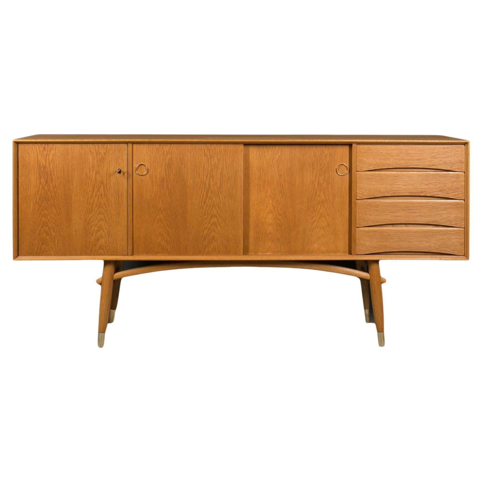 Gustav Bahus Oak Sideboard, Scandinavian And Midcentury Modern Elegance For Sale At 1Stdibs throughout The Subtle Elegance of Oak Furniture in Modern Homes