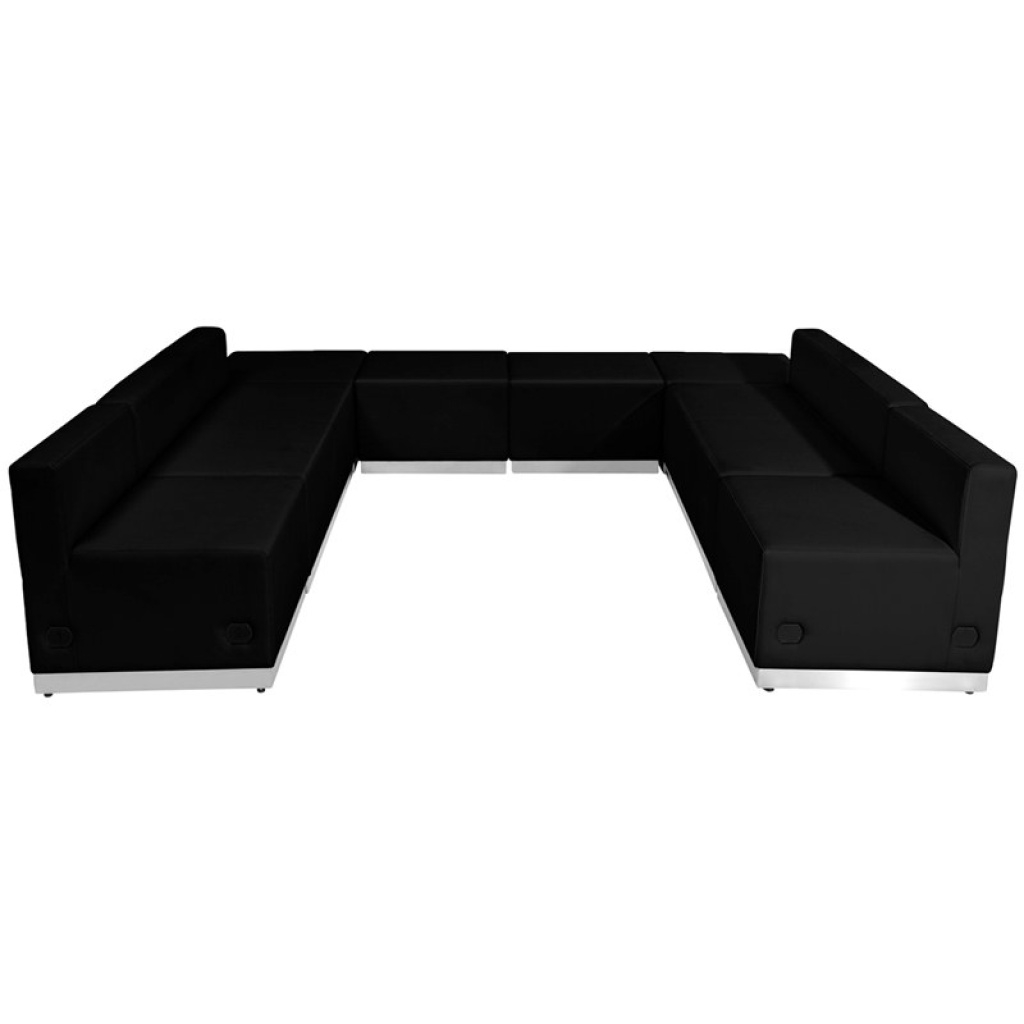 Hercules Alon Series Black Leather Reception Configuration, 8 Pieces ... within Key Considerations for Setting Up Your Hercules Alon Black Leather Reception Space