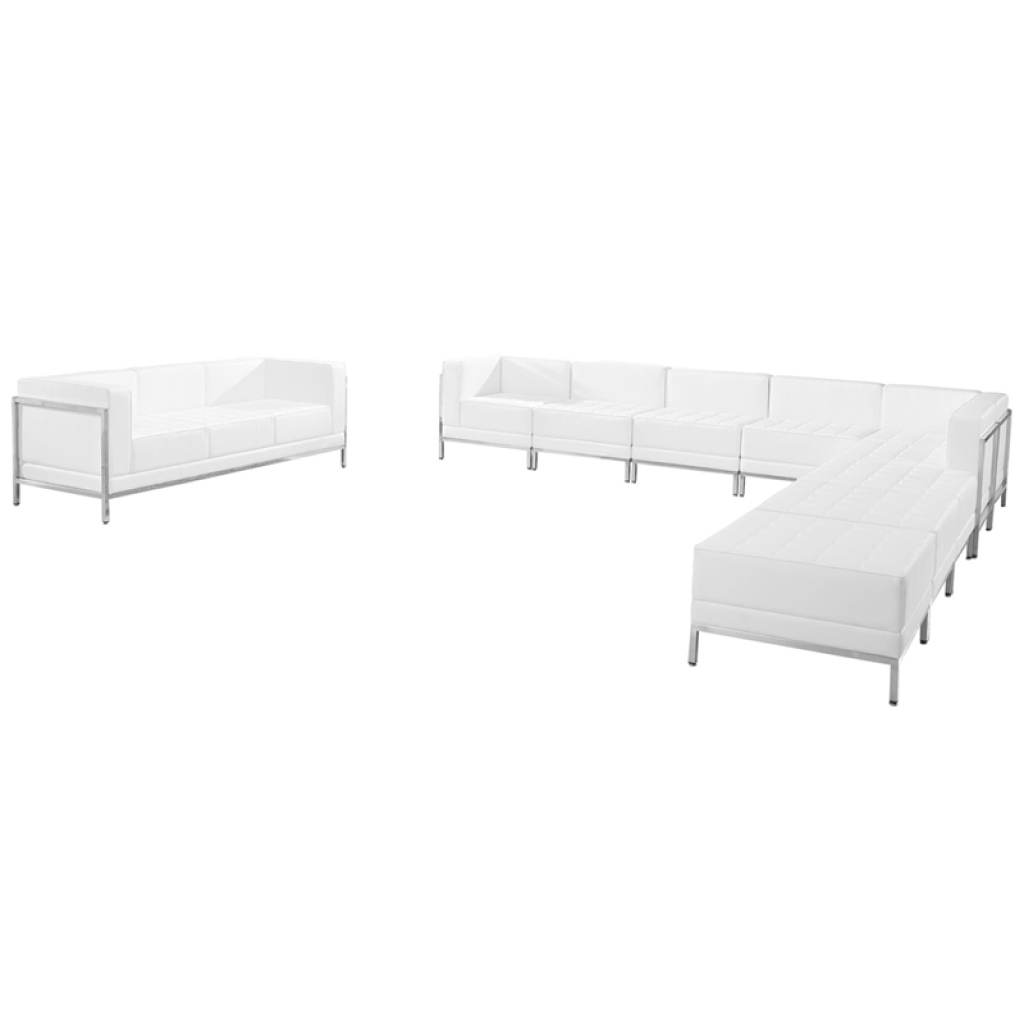 Creating Your Dream Living Room with the HERCULES Imagination Melrose White Leather Sectional