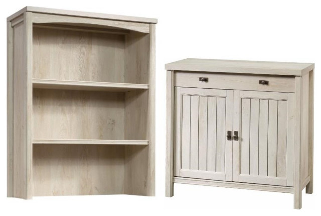 Home Square 2-Piece Set With Accent Chest &amp;amp; Library Hutch In Chalked ... for Home Square 2-Piece Set With Credenza &amp;amp; Accent Chest In Chalked Chestnut