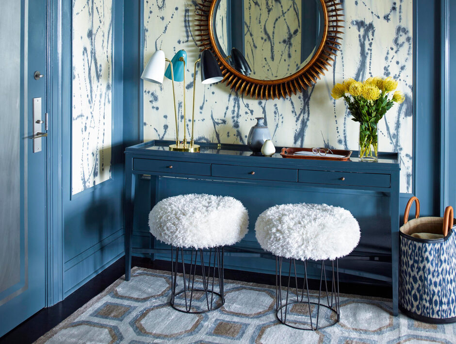 How To Decorate A Console Table In Stellar Style intended for Margot Rustic Solid Wood Console/Cabinet, Blue