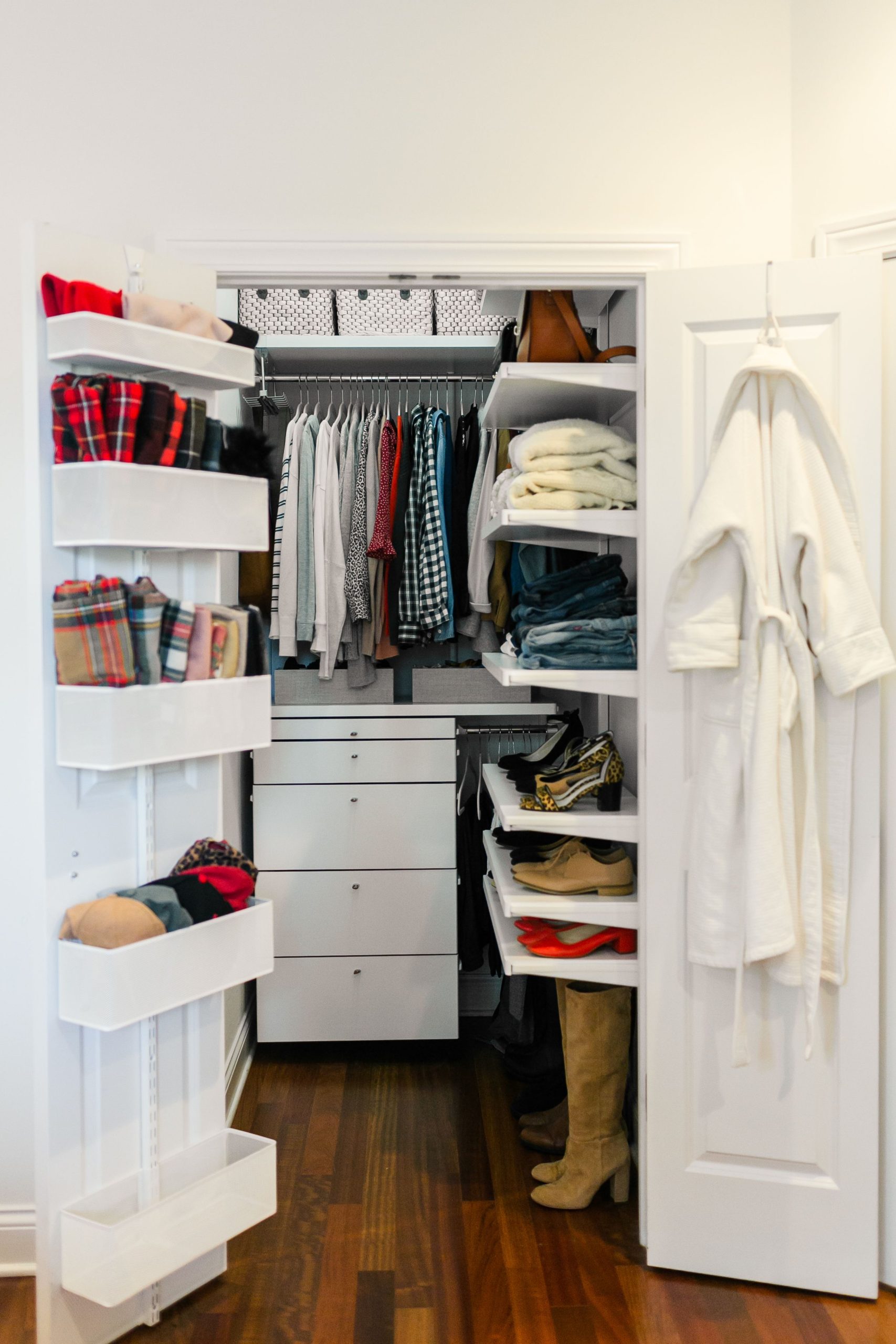 How We Maximized Space In Our Small City Closet | Maximize Closet Space ... with regard to Maximizing Space with the Cherry Wood Skeleton Wardrobe